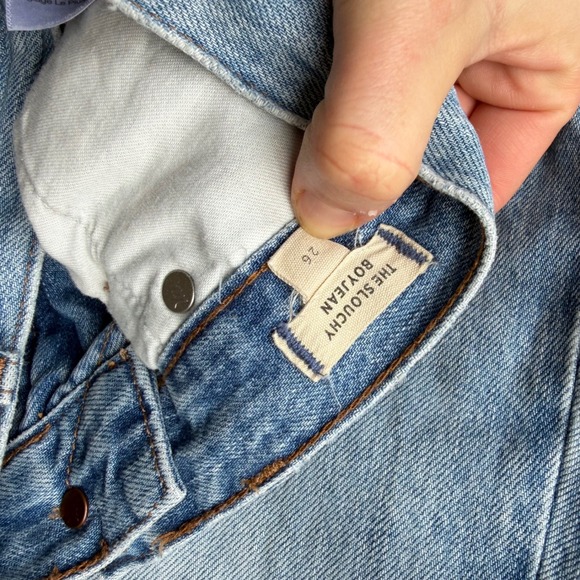 Madewell The Slouchy Boyjean Light Wash High Rise Straight Leg Denim Jeans 26 - Picture 4 of 7